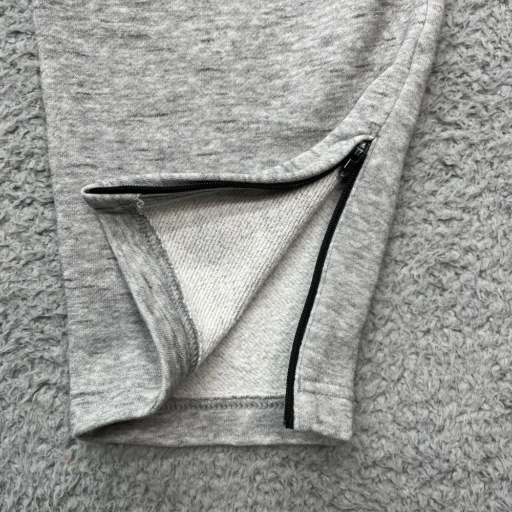 Adidas Sweatpants Womens XL Joggers Gray Fleece Zip Legs Drawstring Streetwear